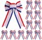 12 PCS Patriotic Bows – Red, White & Blue Stripes Fabric Bows for Wreaths, Tree Toppers, 4th of July, Independence Day, Memorial Day, Veterans Day Indoor & Outdoor Decorations